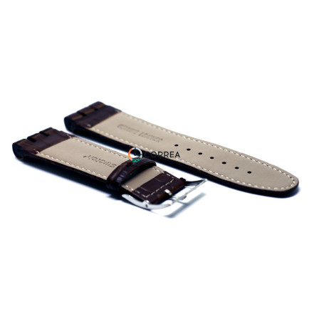 Ремінець шкіряний для годинників Swatch коричневий RS-004 - 10